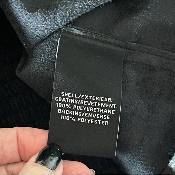 7 For All Mankind EdgyCore Faux Leather Crop Top Gothic Glamcore Party Medium - Picture 9 of 9